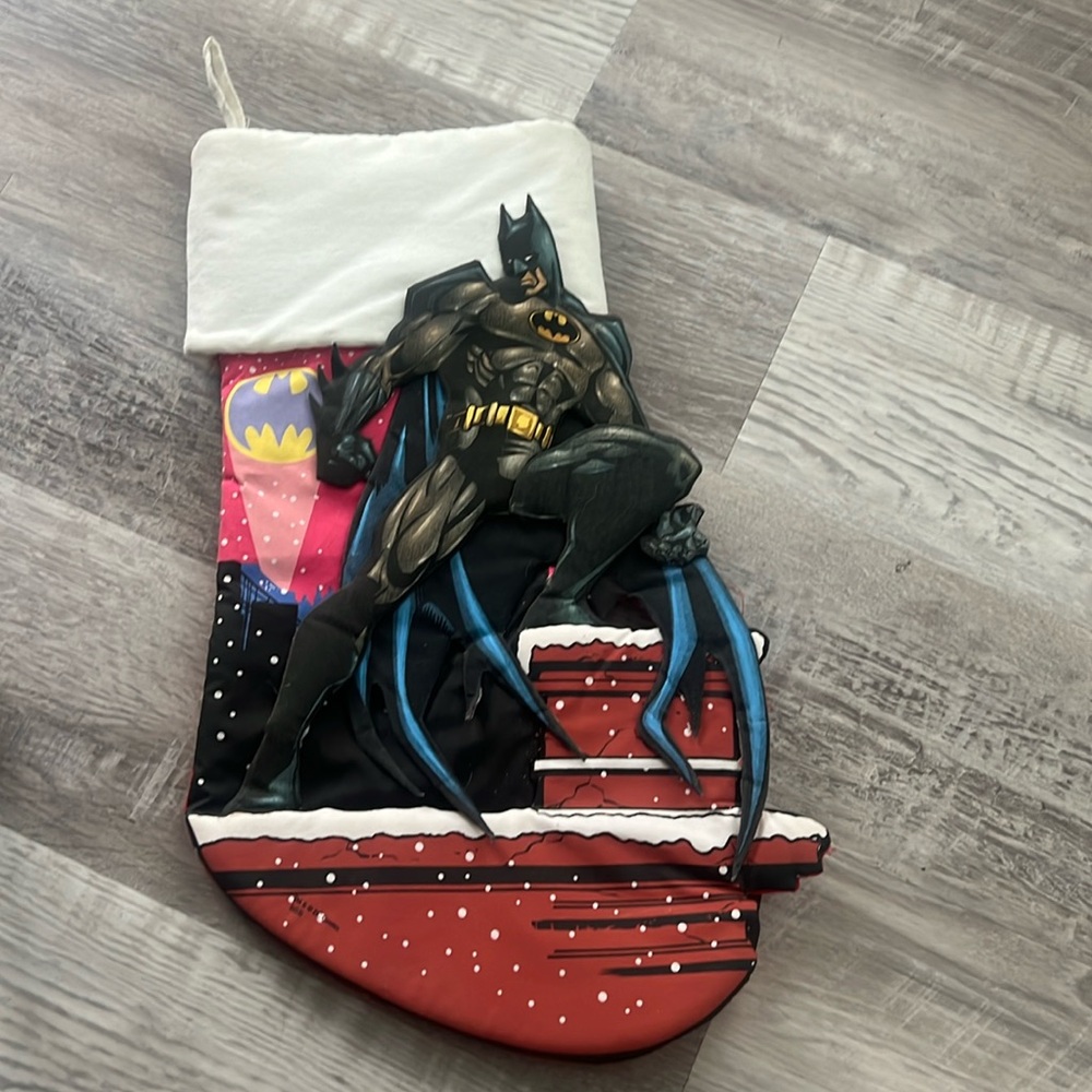 DC Comics Vintage Batman Christmas Stocking EUC